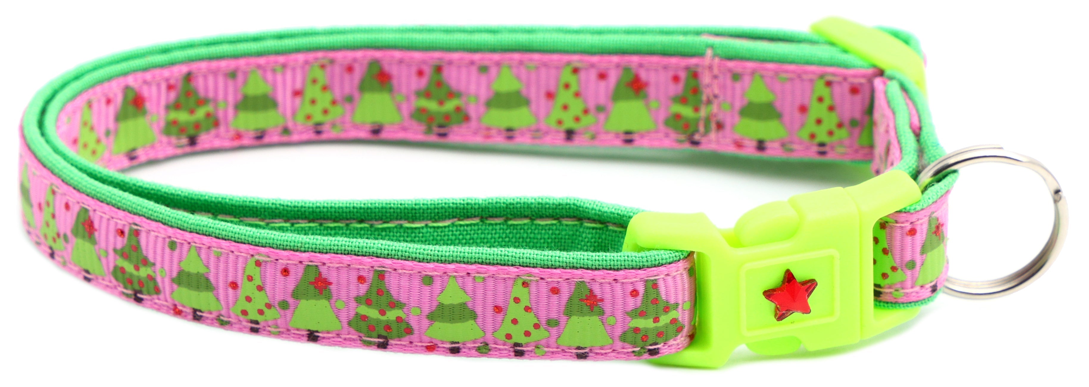 Jolly Christmas Trees Breakaway Cat Collar